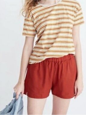 MADEWELL NWT Pull On Shorts in Cinnabar Size M